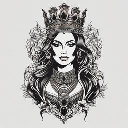 queen b tattoo  vector tattoo design