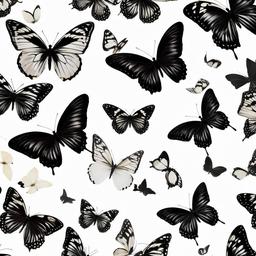 Butterfly Background Wallpaper - black butterfly with white background  