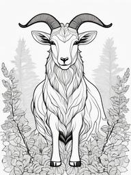 Faun Coloring Pages - Goat-Legged Forest Guardian  minimal black outline printable sheet, coloring page