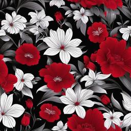 Red Background Wallpaper - black background with red flowers  