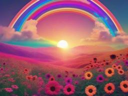 Aesthetic Boho Rainbow Wallpaper  