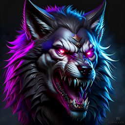 werewolf clipart - fenrir, a fearsome and transformed lycanthrope. 