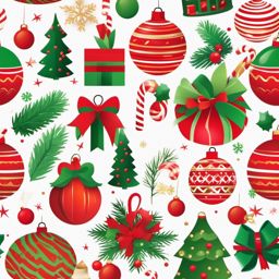 Christmas Images Clip Art,Decorating a holiday-themed website with festive images  simple, 2d flat