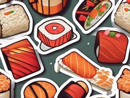 Sushi Roll Emoji Sticker - Culinary fusion, , sticker vector art, minimalist design