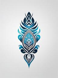 maori ocean tattoo  simple color tattoo,minimalist,white background