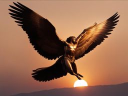 icarus - the greek hero who flew too close to the sun with wax wings, a cautionary tale. 