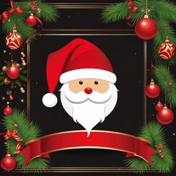 Santa Hat Clipart,Decorating a festive holiday party invitation  simple, 2d flat