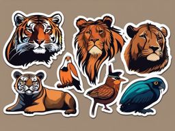 Wildlife Photography sticker- Candid Animal Portraits, , color sticker vector art