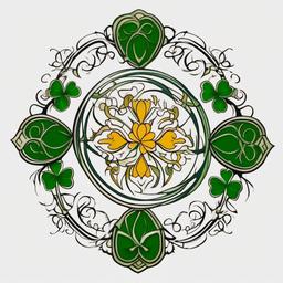 irish blessing tattoo ideas  simple color tattoo,minimal,white background