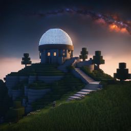 observatory atop a mountain for stargazing - minecraft house ideas minecraft block style