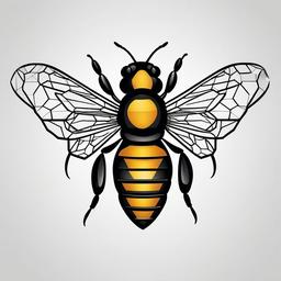 honeycomb geometric bee tattoo  vector tattoo design
