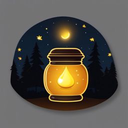 Firefly Illuminating the Night Emoji Sticker - Nature's lanterns lighting up the dark, , sticker vector art, minimalist design