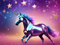 Unicorn Background Glitter  