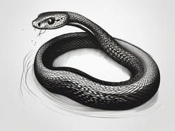 drawing of a snake shedding its skin  minimal rough sketch scribbles,doodles,black and white