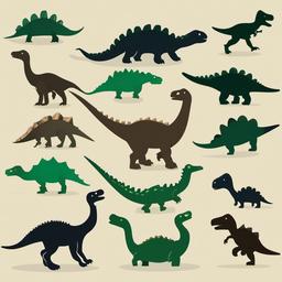 Clipart Dinosaur Footprints,Dinosaur footprints in creative designs  vector clipart