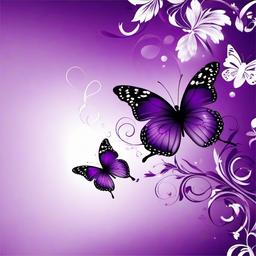 Butterfly Background Wallpaper - purple butterfly white background  