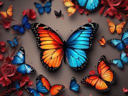 Elegance and the Beauty of Butterfly Art with Butterfly Aesthetic Wallpaper wallpaper splash art, vibrant colors, intricate patterns