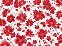 White And Red Wallpapers-Clean white background with delicate red floral accents for a soft, minimal look  background wallpaper