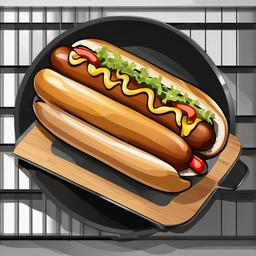 Hot Dog clipart - hot dog on a grill  clipart