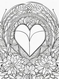 Grateful Heart Coloring Pages - Expressions of Gratitude and Thanks  minimal black outline printable sheet, coloring page