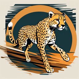 Cheetah clipart - Fastest land animal known for sprinting, ,color clipart vector style