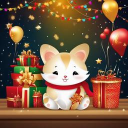 Happy New Year Cute Wallpaper - Festive with New Year charm  ,background wallpaper