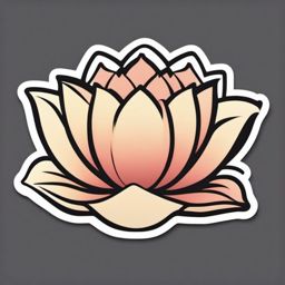 Lotus Flower Blooming Emoji Sticker - Symbol of purity and enlightenment, , sticker vector art, minimalist design