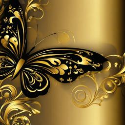 Gold Background Wallpaper - black and gold butterfly background  