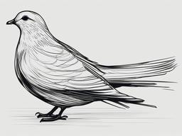 drawing of dove  minimal rough sketch scribbles,doodles,black and white