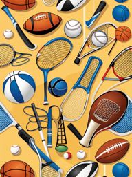 sports clipart - assorted sports equipment, ready for the thrill of competition and recreation 