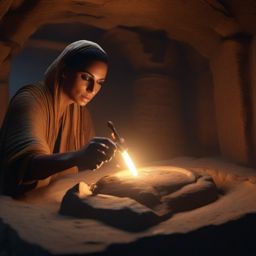 Archaeologist discovers a cursed Egyptian artifact in an ancient tomb, unleashing a vengeful spirit.  8k, hyper realistic, cinematic