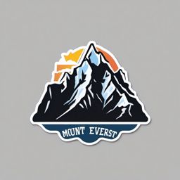 Mount Everest Base Camp sticker- Adventure destination at the base of the world's highest peak, , sticker vector art, minimalist design