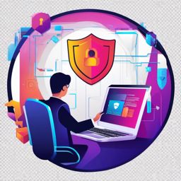 Cybersecurity clipart - Cybersecurity and data protection, ,vector color clipart,minimal