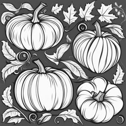 pumpkin clipart - a plump and orange pumpkin, a symbol of fall. 