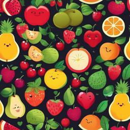 Cute Fruit Wallpapers - Happy fruit illustrations  ,background wallpaper