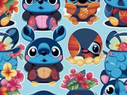 Cute Stitch Wallpaper - Adorable Stitch in Hawaii wallpaper, abstract art style, patterns, intricate