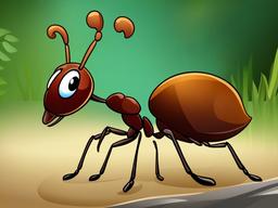 Ant clipart - cartoon ant walking  clipart