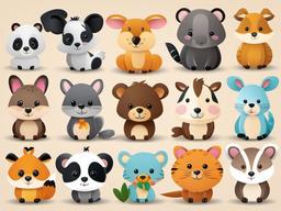 Animal clipart - animals with a heartwarming expression  