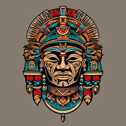 aztec necklace tattoo  simple vector color tattoo