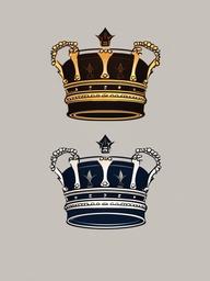 Crown King Queen Tattoo - Symbolize royal unity with a crowned king and queen tattoo.  minimalist color tattoo, vector