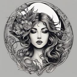 Siren Tattoo Ideas with a moon fairy