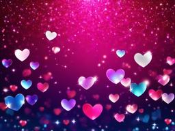 Heart Glitter Background  