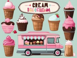 ice cream clipart,scooping up sweet delights in an ice cream parlor 