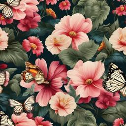 Flower Background Wallpaper - floral and butterfly wallpaper  