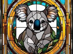 Stained Glass Koala - Bring a touch of Australian charm with stained glass koala designs, featuring these iconic marsupials in vibrant and detailed compositions.  