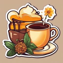 Sweet Cup of Tea sticker- Cozy Tea Time Charm, , color sticker vector art