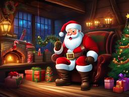 Santa'S Workshop Wallpaper  