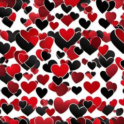 Red Background Wallpaper - red and black hearts wallpaper  