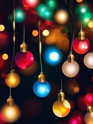 Christmas Background iPhone - Christmas Lights and Decorations wallpaper splash art, vibrant colors, intricate patterns