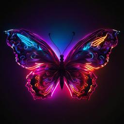 Neon Background Wallpaper - neon butterfly wallpaper hd  